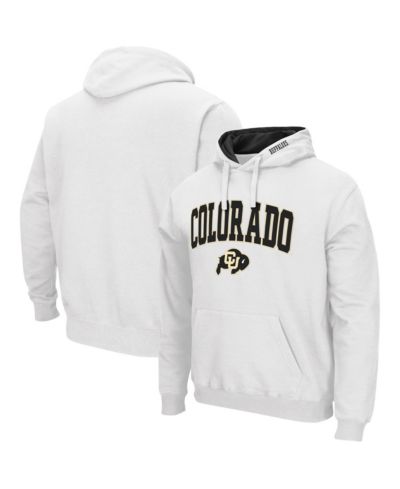 Мужское худи Colosseum White Colorado Buffaloes Arch and Logo 3.0 Pullover