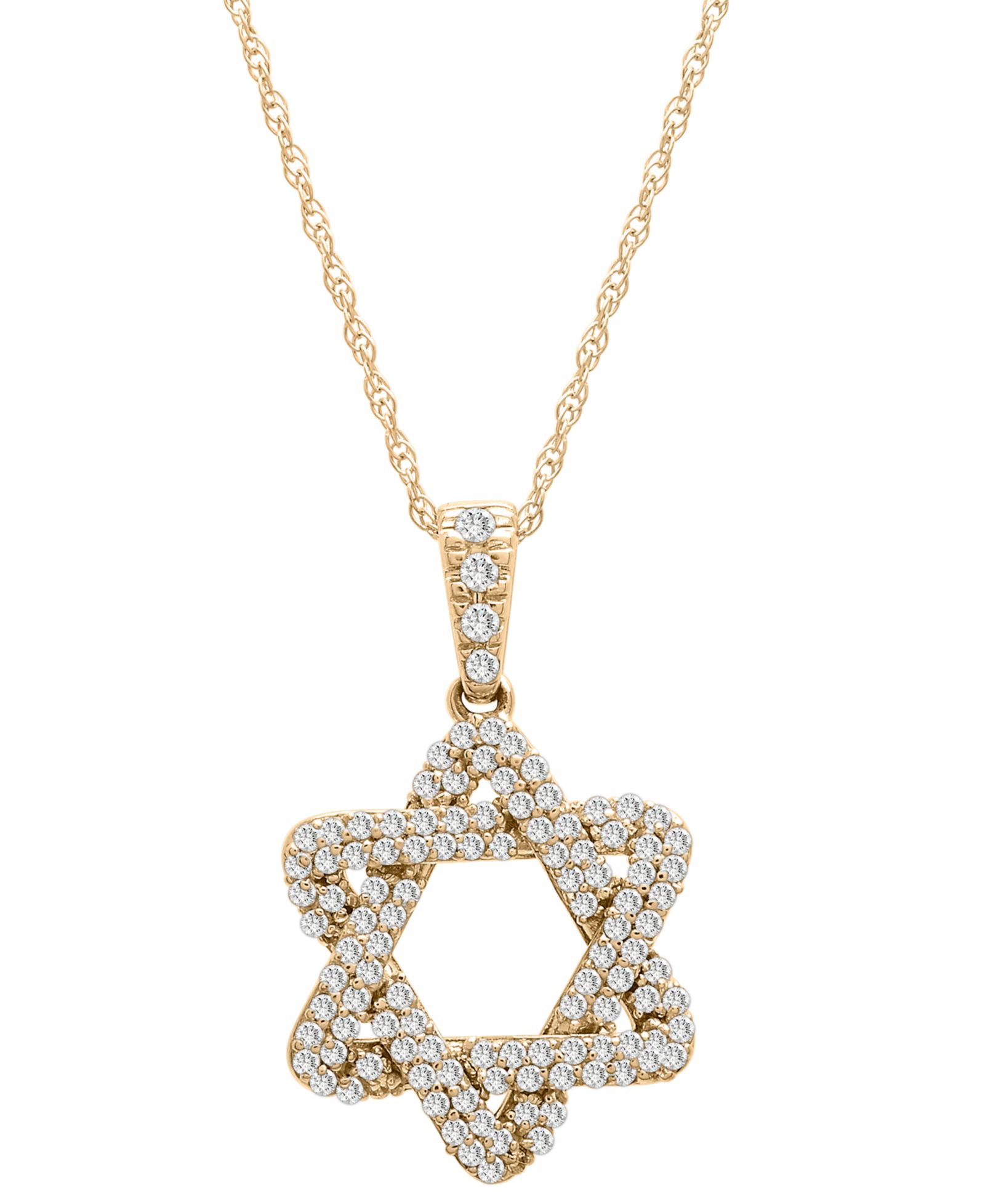 Wrapped™ Кулон Diamond Star of David в 14k Gold