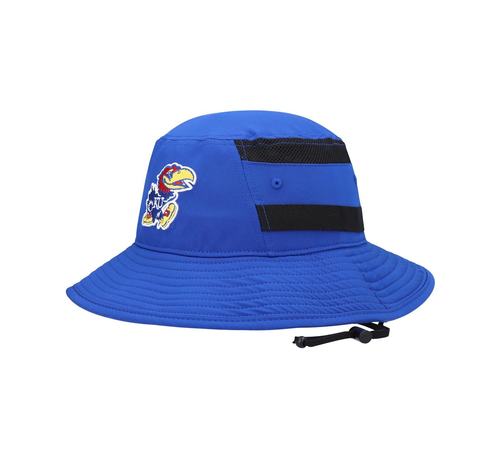 Мужская панама adidas Royal Kansas Jayhawks 2021 Sideline AEROREADY Bucket Hat