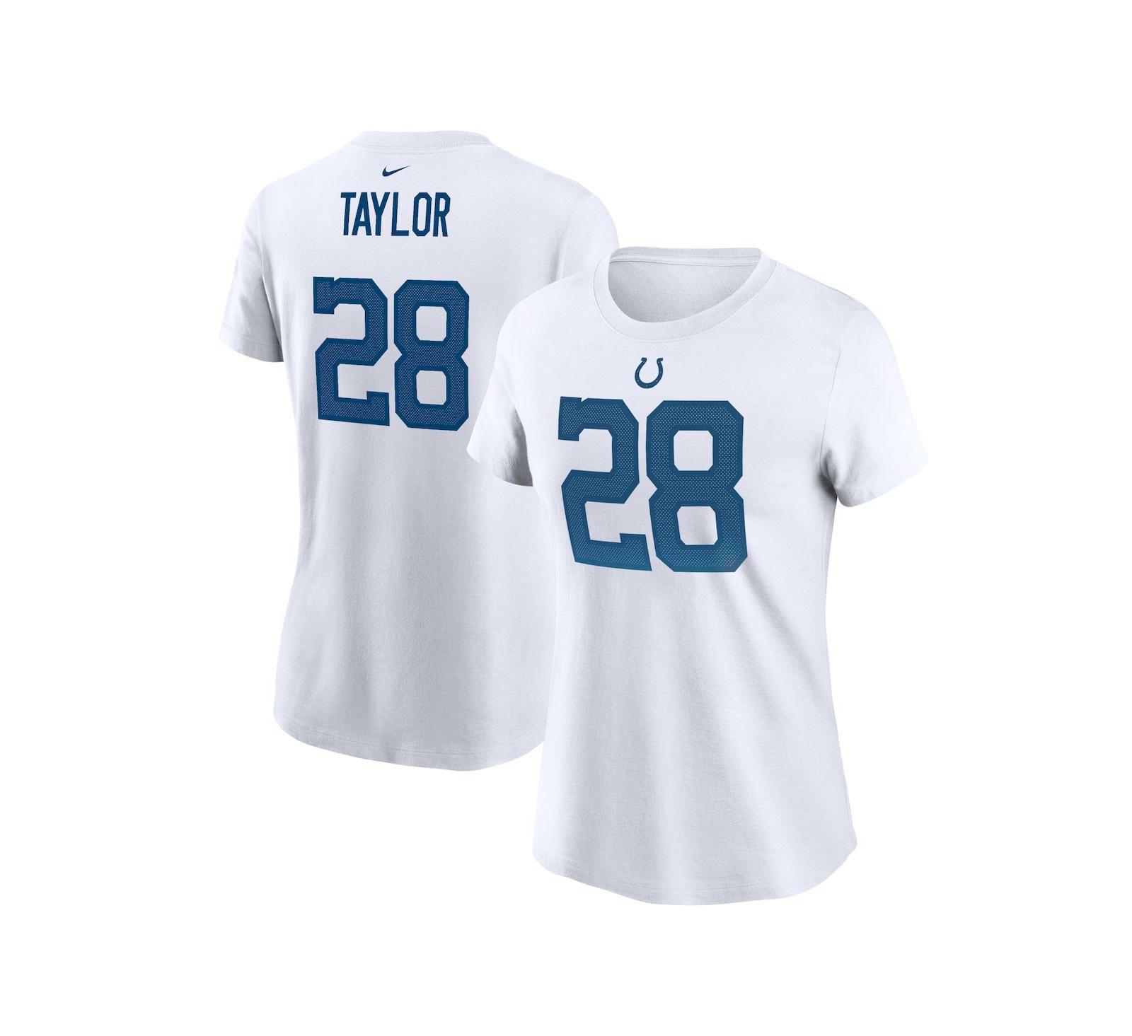 Women's Nike Jonathan Taylor White Indianapolis Colts Player Name & Number T-shirt