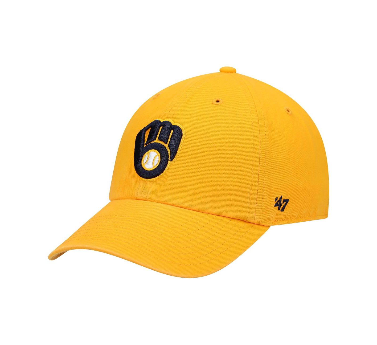 Men's '47 Gold Milwaukee Brewers Clean Up Adjustable Hat