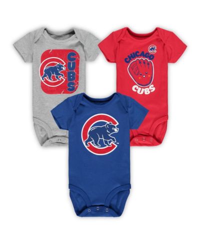 Сет боди из 3 штук для младенцев Royal, Red, Heathered Gray Chicago Cubs Change Up