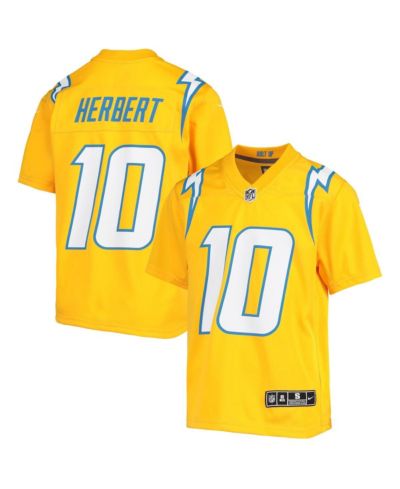 Nike Детская игровая джерси Los Angeles Chargers Justin Herbert Gold Big Boys