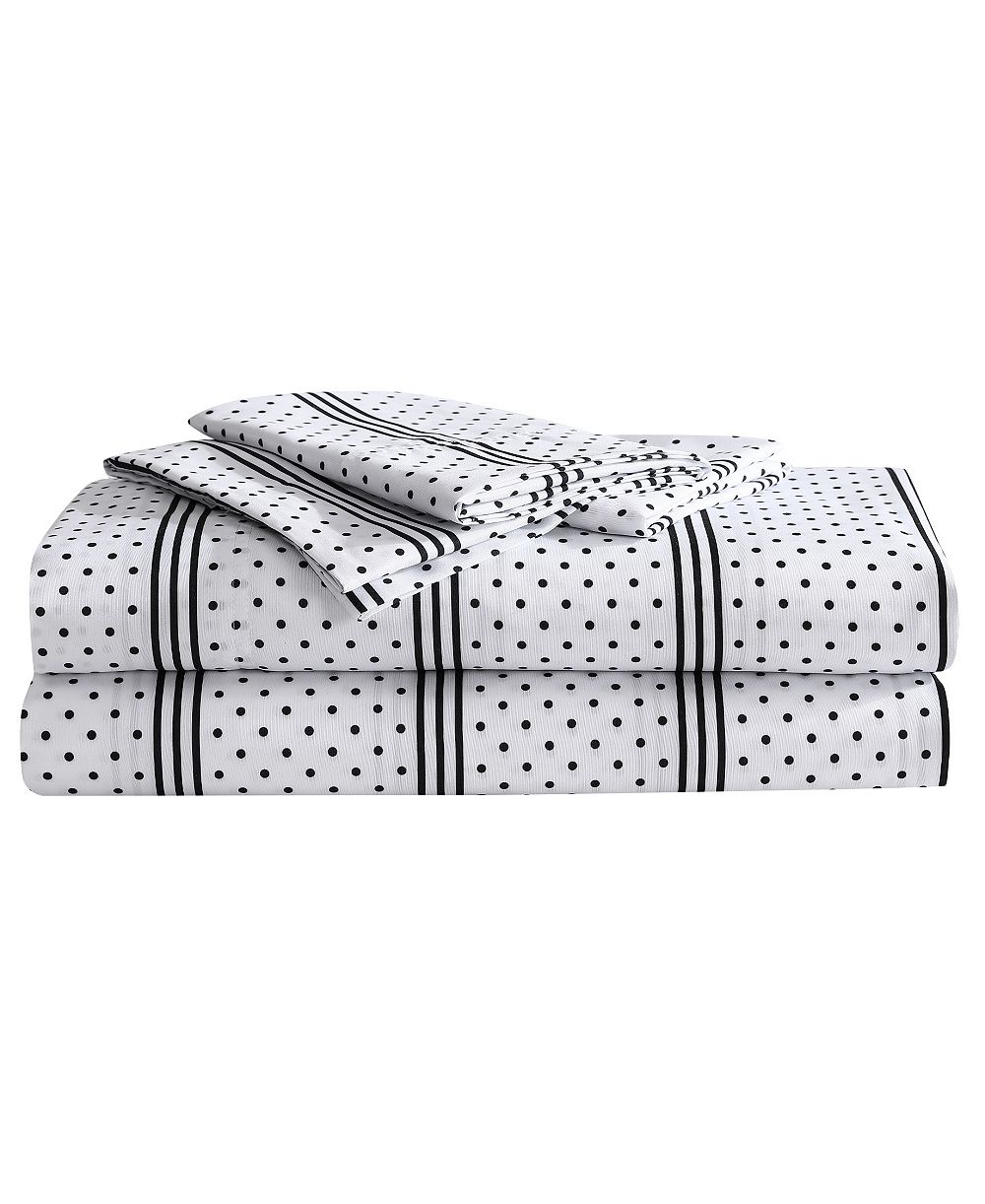 Комплект постельного белья Betsey Johnson Dots And Stripes из микрофибры, Queen