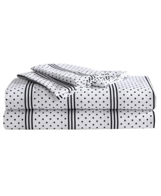 Комплект постельного белья Betsey Johnson Dots And Stripes из микрофибры, Queen