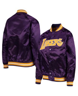 Детская куртка Mitchell & Ness Purple Los Angeles Lakers Hardwood Classics Satin Raglan Full-Snap