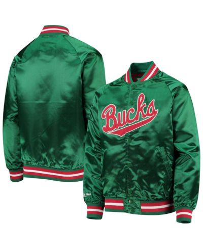 Детская куртка Mitchell & Ness Milwaukee Bucks Hardwood Classics Satin Raglan Full-Snap