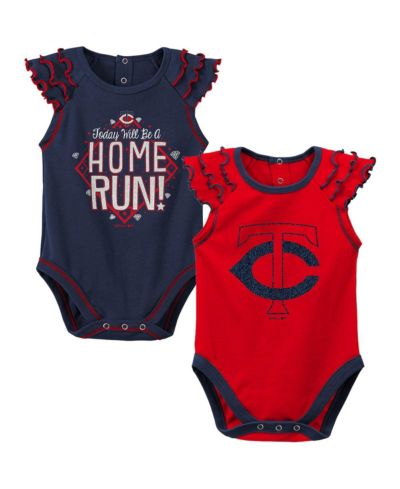 Unisex Newborn Infant Navy and Red Minnesota Twins Shining All-Star 2-Pack Bodysuit Set