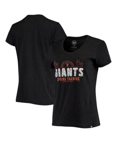Женская футболка '47 Brand Black San Francisco Giants Spring Training Floral Fill Club