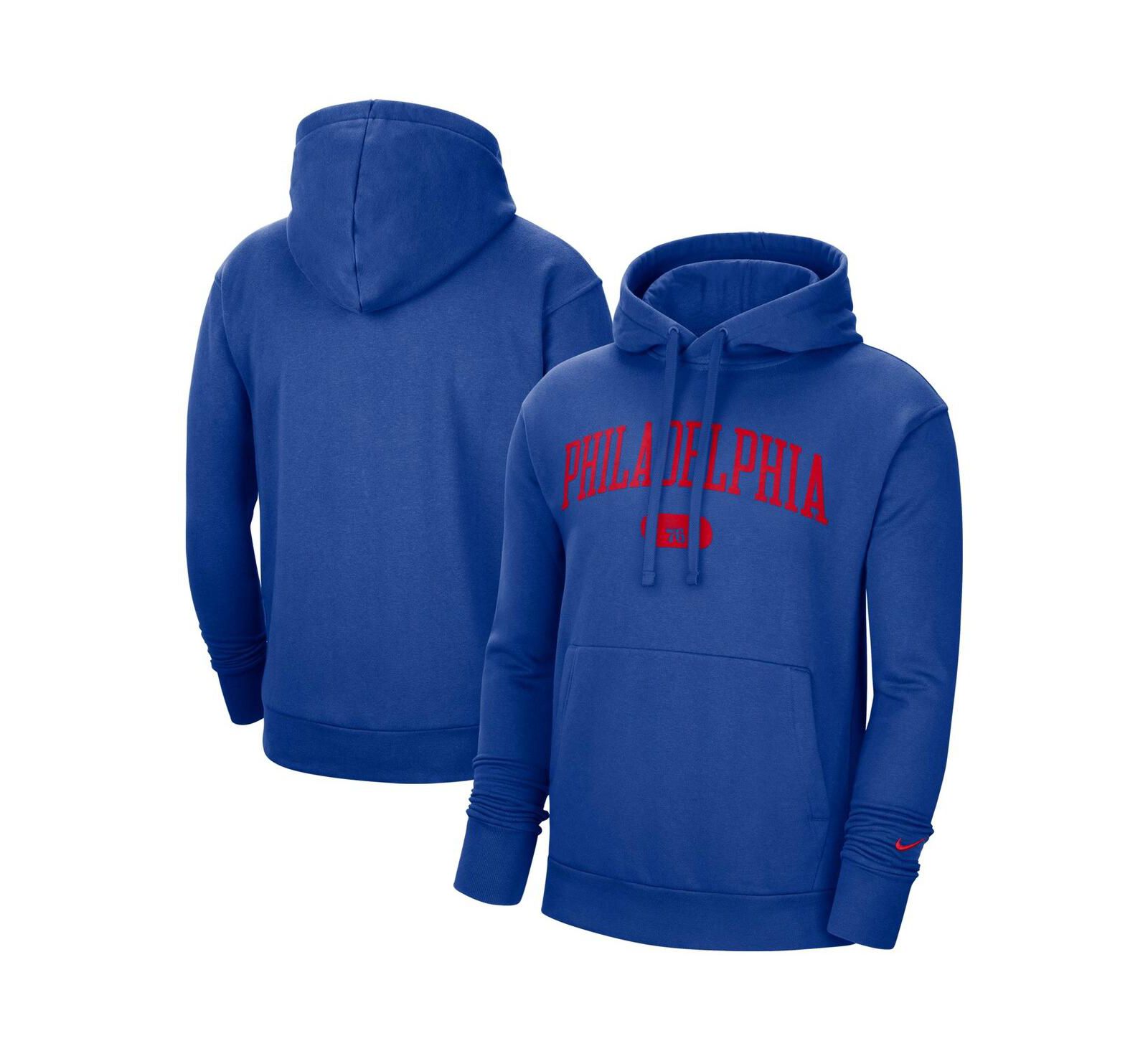 Men's Nike Royal Philadelphia 76ers Heritage Essential Pullover Hoodie