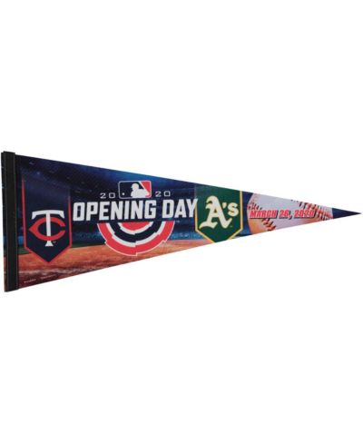 Гирлянда Wincraft Oakland Athletics Vs. Minnesota Twins 12'' x 30'' 2020 Opening Day Pennant