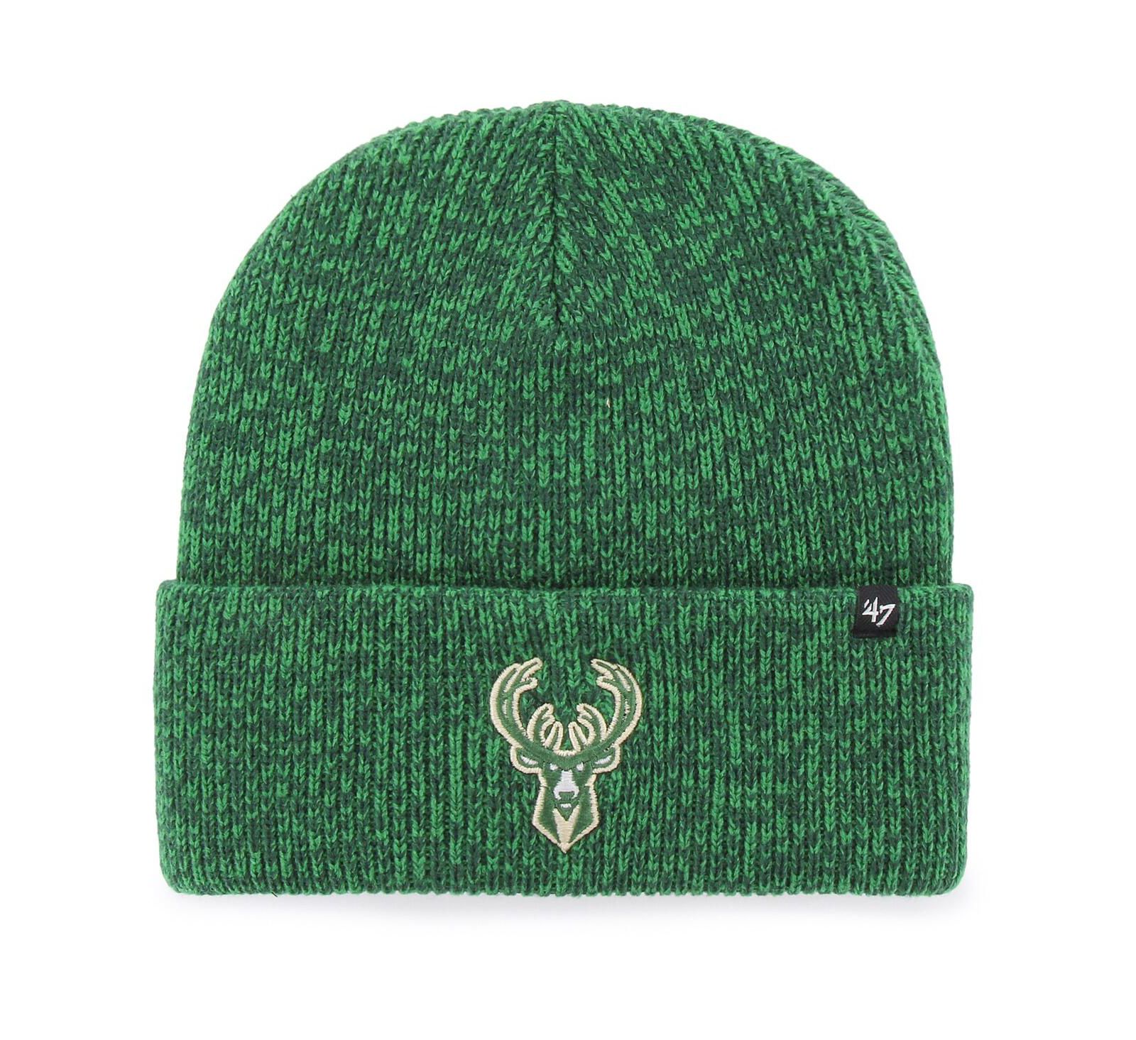 Men's '47 Hunter Green Milwaukee Bucks Brain Freeze Cuffed Knit Hat