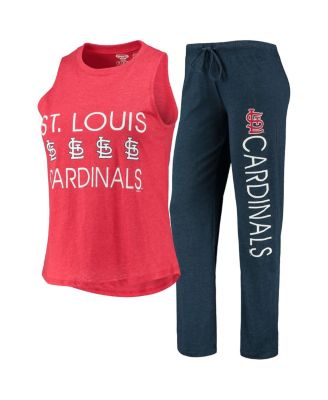 Concepts Sport Женский комплект для сна: топ и брюки St. Louis Cardinals Navy/Red