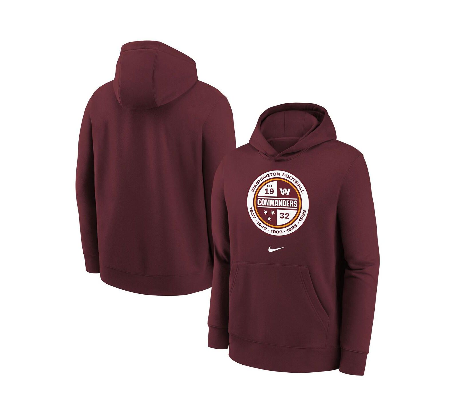 Худи Nike Big Boys Burgundy Washington Commanders Alternate Logo Pullover