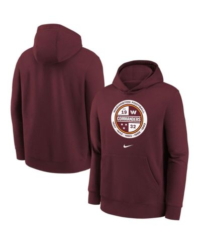Худи Nike Big Boys Burgundy Washington Commanders Alternate Logo Pullover