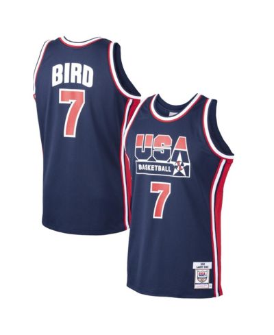 Мужская джерси Mitchell & Ness Larry Bird Navy USA Basketball Home 1992 Dream Team Authentic