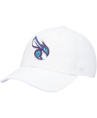 Мужская регулируемая кепка '47 White Charlotte Hornets Team Clean Up