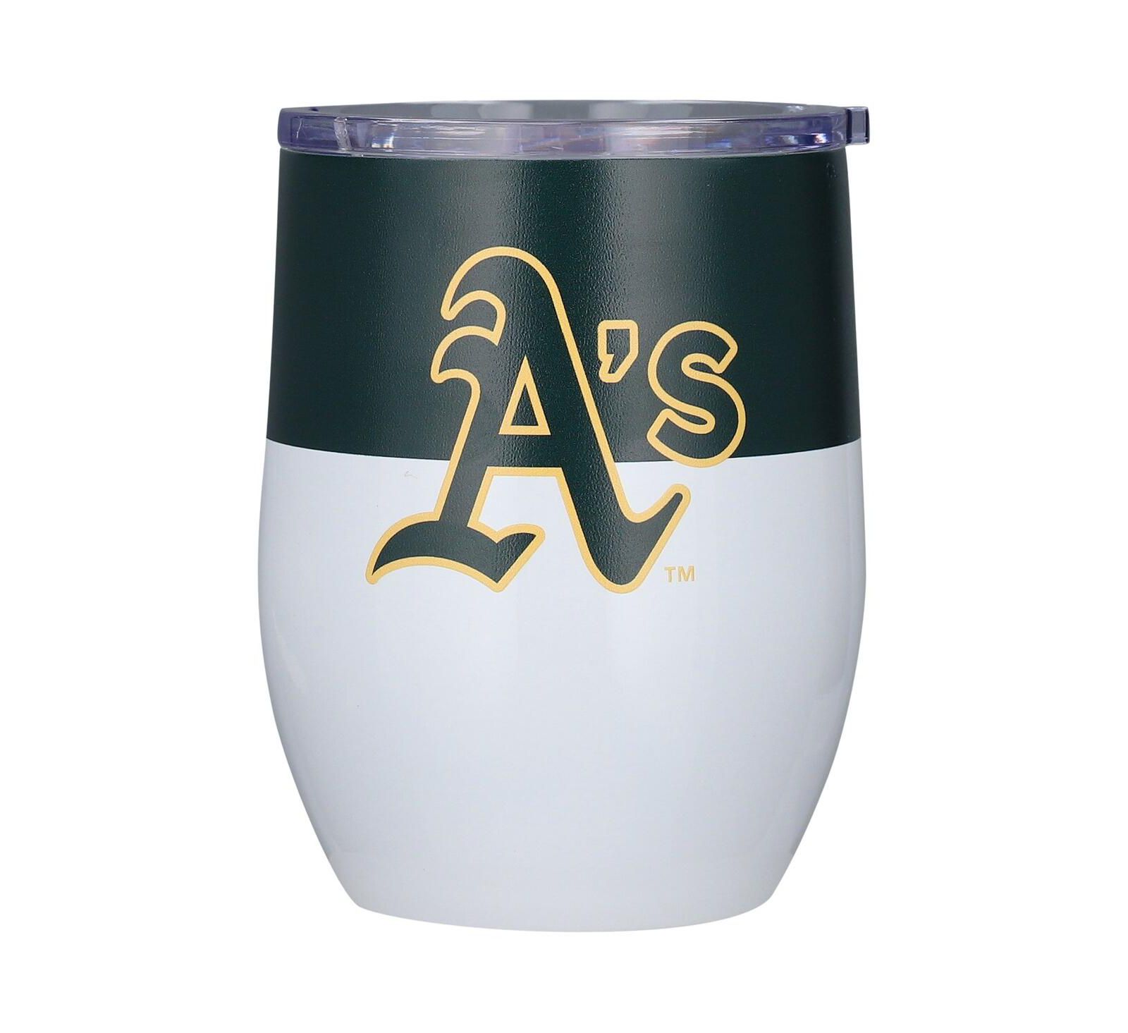 Термокружка Logo Brands Oakland Athletics 16 oz Colorblock из нержавеющей стали