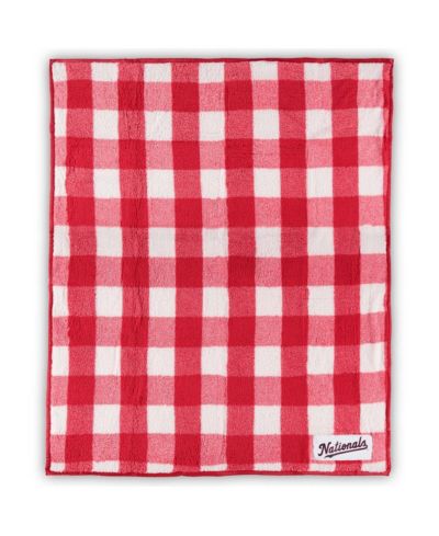 Washington Nationals 50" x 60" Buffalo Check Frosty Fleece Blanket