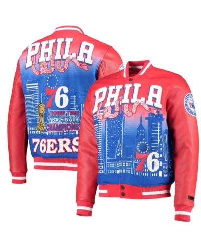 Мужская куртка Pro Standard Red Philadelphia 76ers Remix Varsity Full-Zip