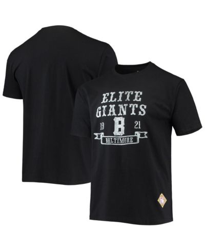 Мужская футболка Stitches Black Baltimore Elite Giants Negro League Wordmark