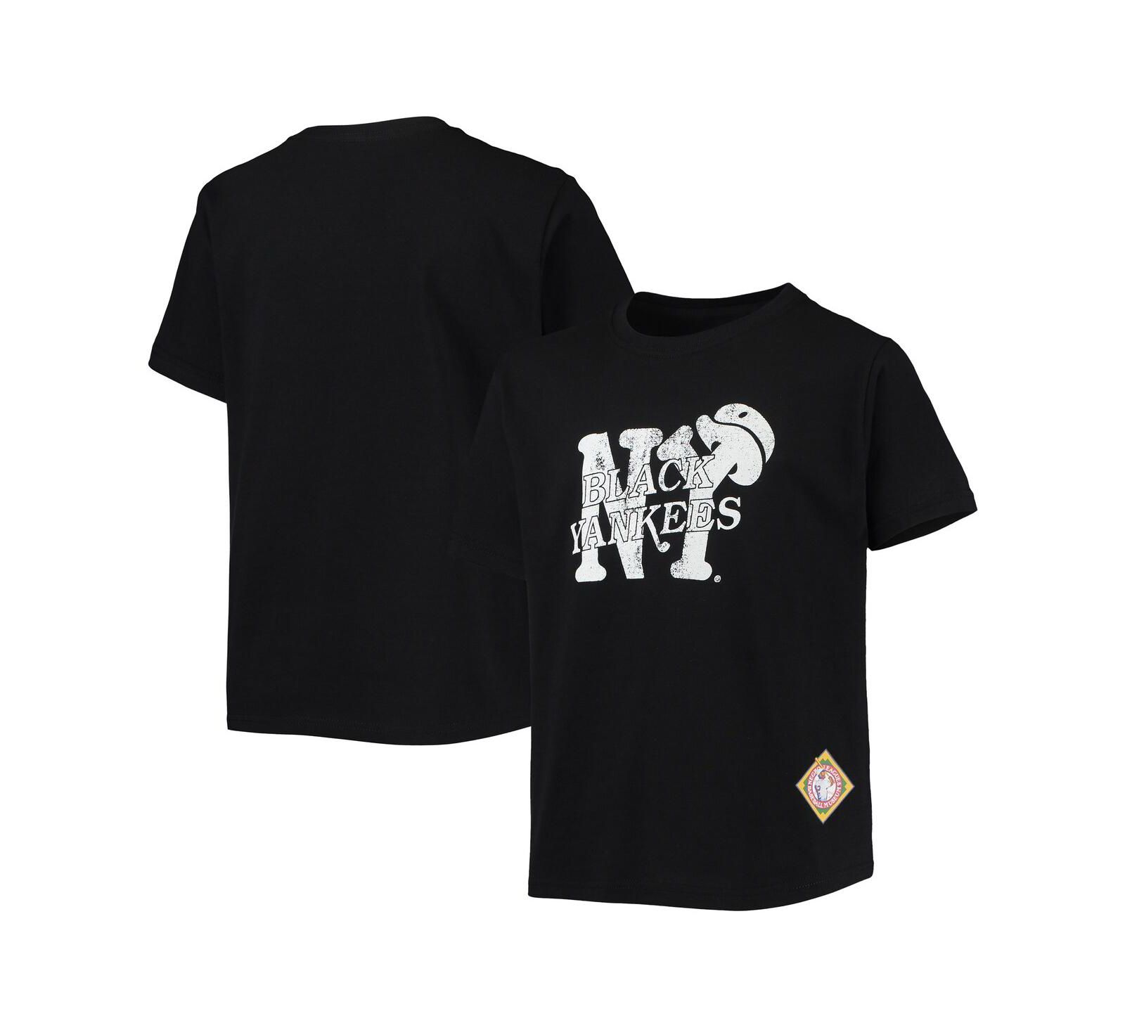 Детская футболка Stitches Black New York Black Yankees Negro League Logo T-shirt