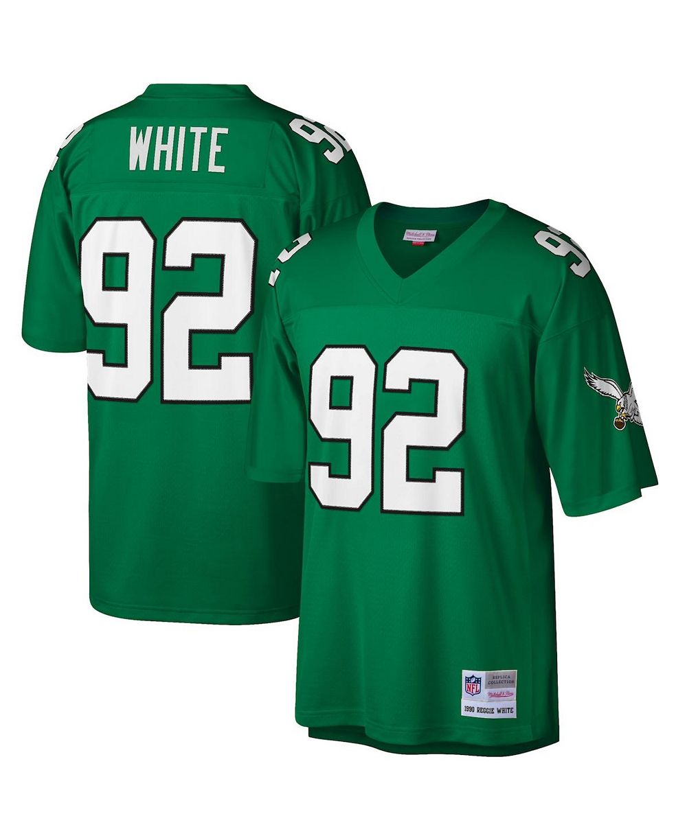 Мужская джерси Mitchell & Ness Reggie White Kelly Green Philadelphia Eagles Big and Tall 1990 Retired Player Replica