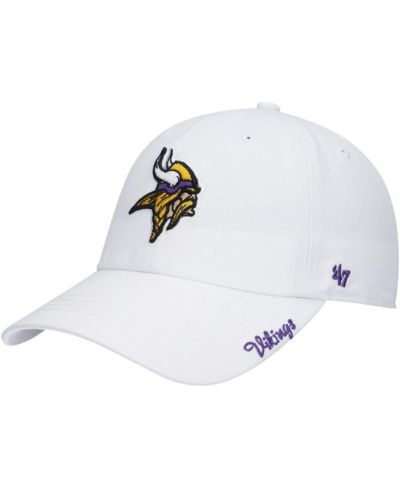 Женская кепка '47 White Minnesota Vikings Miata Clean Up Logo