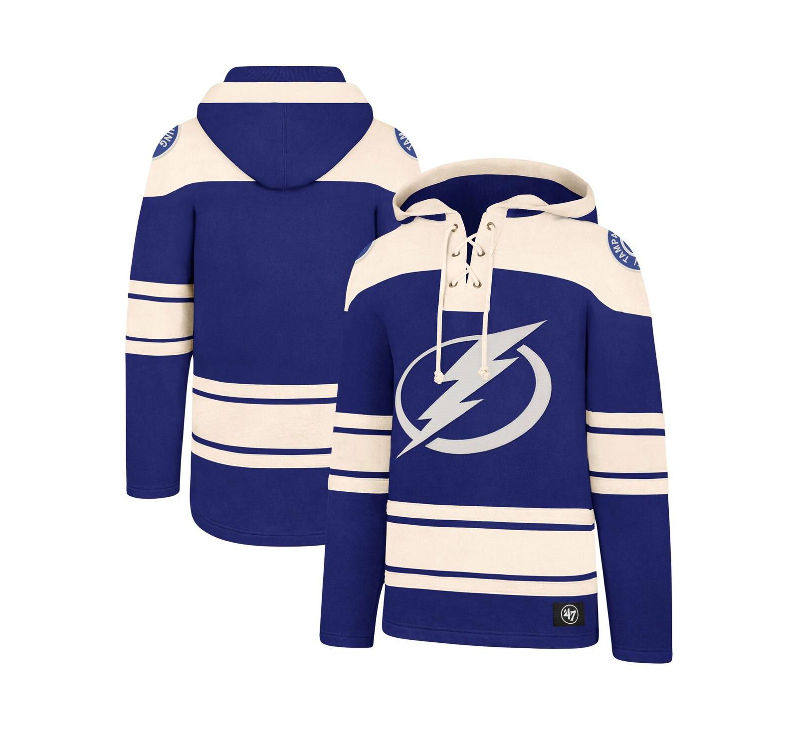 Мужское худи '47 Brand Tampa Bay Lightning синее и кремовое