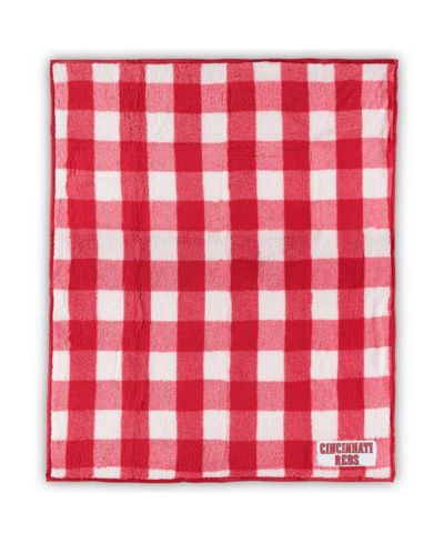 Cincinnati Reds 50" x 60" Buffalo Check Frosty Fleece Blanket