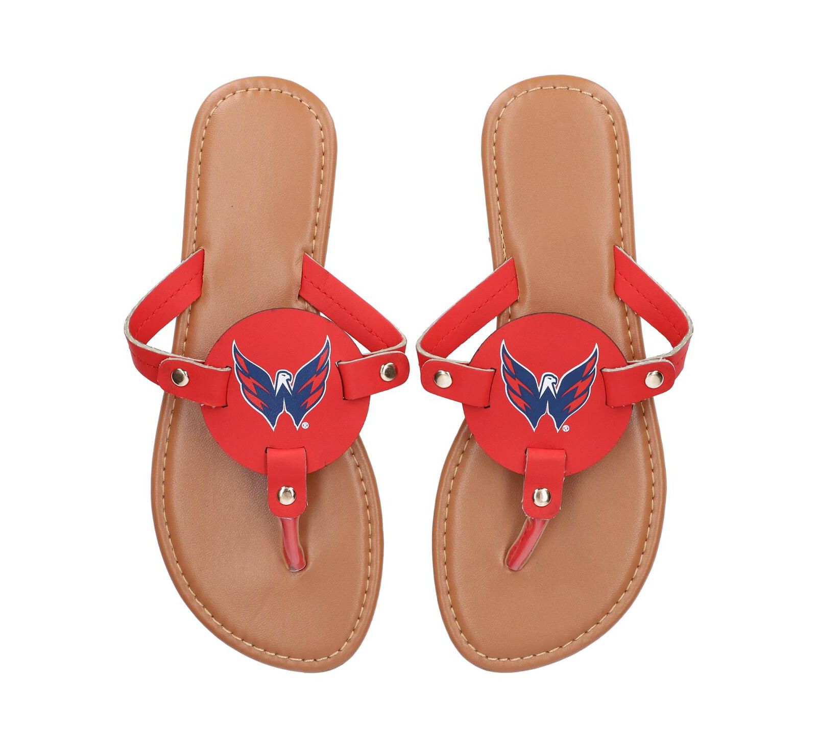 Women's Washington Capitals Die-Cut Logo Flip Flops