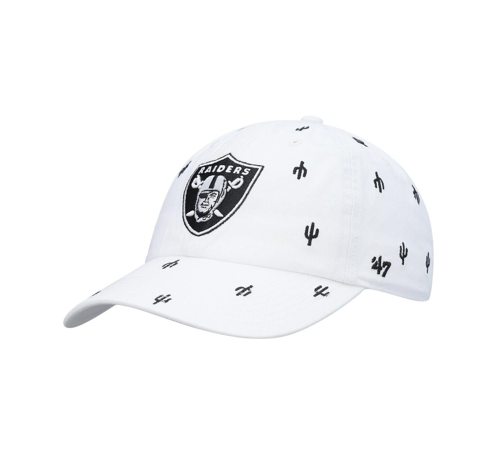Женская белая кепка '47 Las Vegas Raiders Confetti Clean Up Adjustable