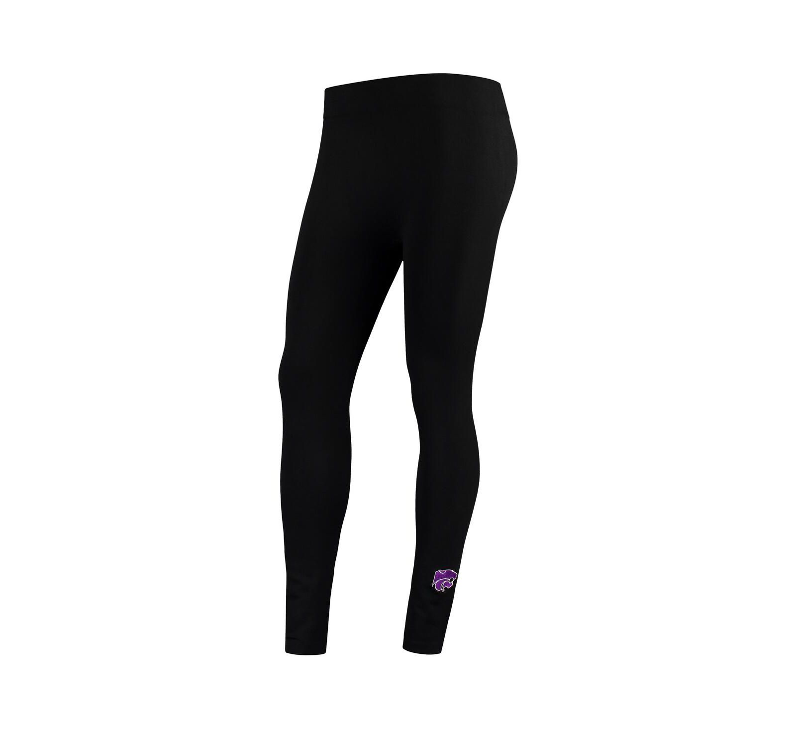ZooZatz Женские флисовые леггинсы Kansas State Wildcats, черные