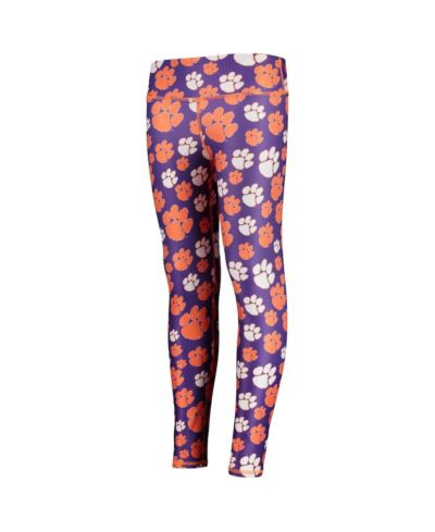 ZooZatz леггинсы для девочек с оранжевыми и фиолетовыми маскотами Clemson Tigers