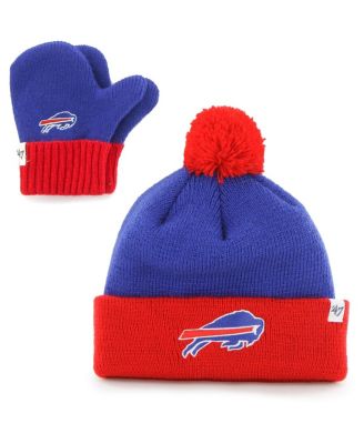 Детский набор '47 Royal Red Buffalo Bills Bam Bam с вязаной шапкой с помпоном и варежками