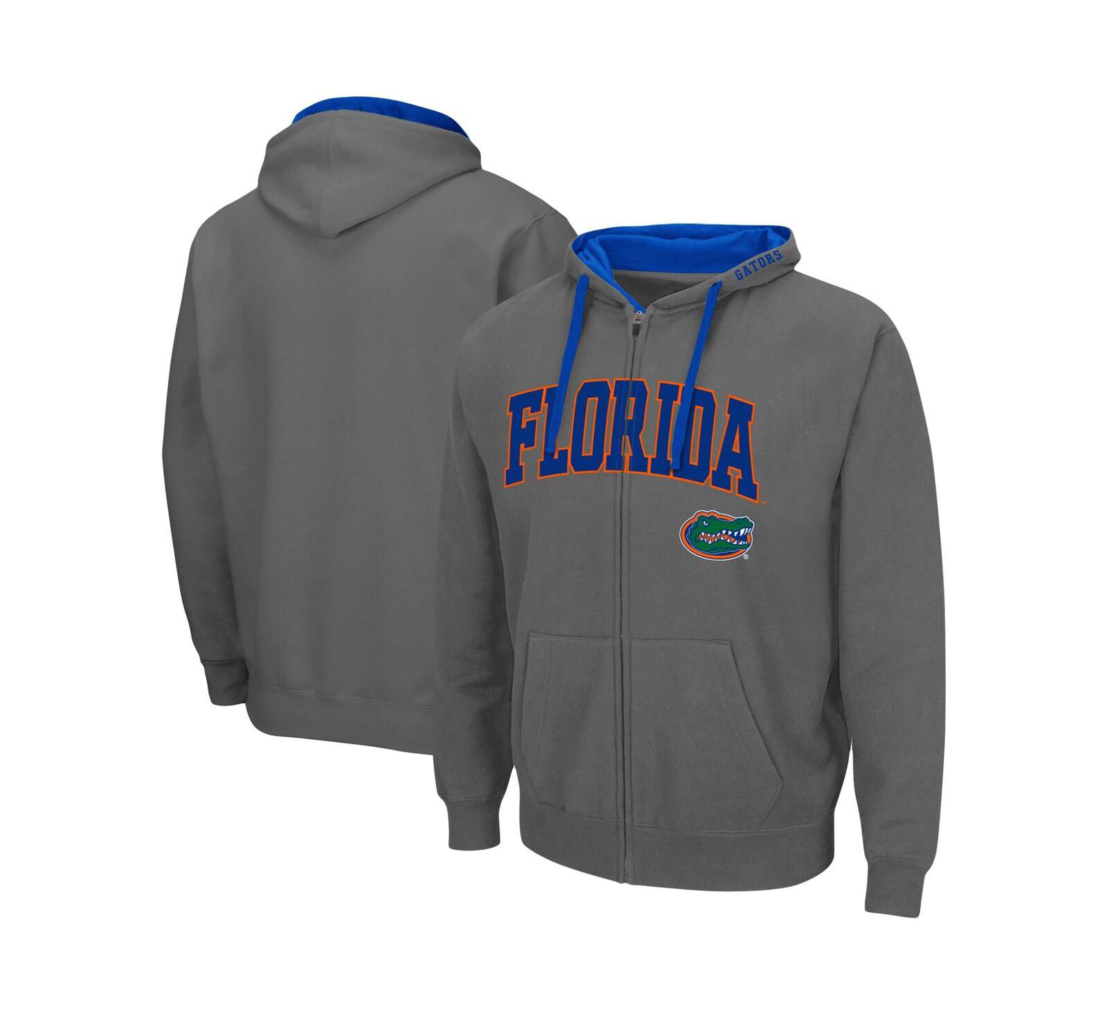 Мужское худи на молнии Colosseum Charcoal Florida Gators Big and Tall