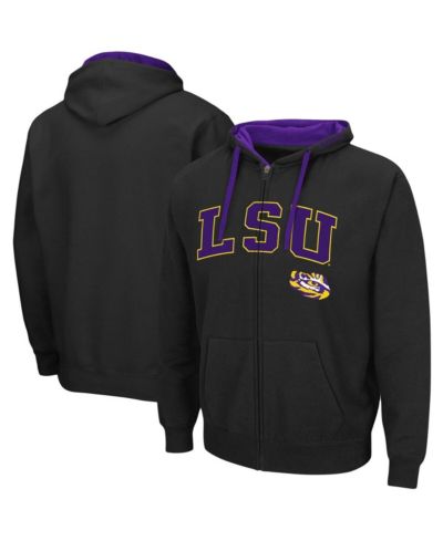 Colosseum мужское худи на молнии LSU Tigers, черное, больших размеров