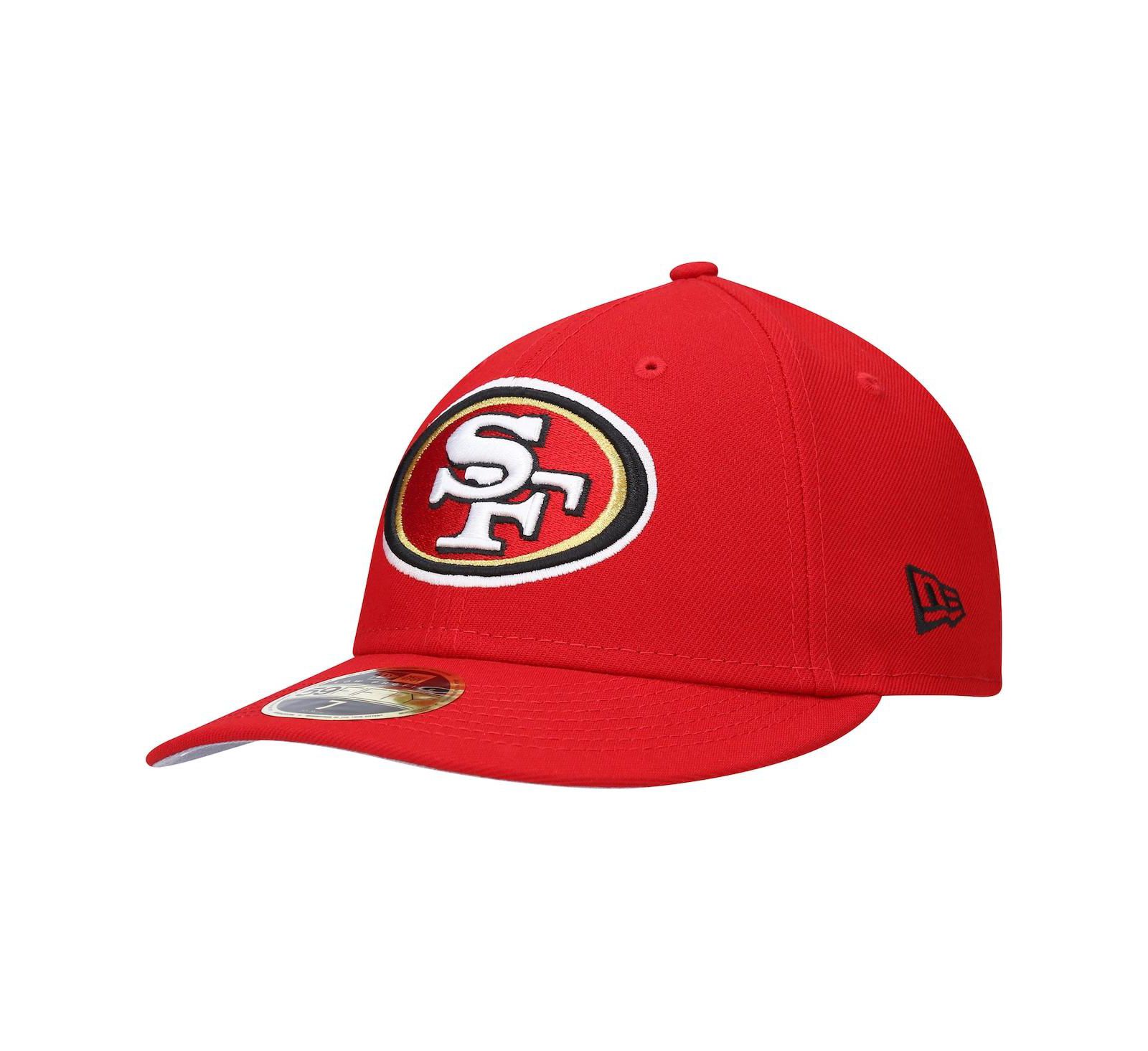 Men's New Era Scarlet San Francisco 49Ers Omaha Low Profile 59Fifty Fitted Hat