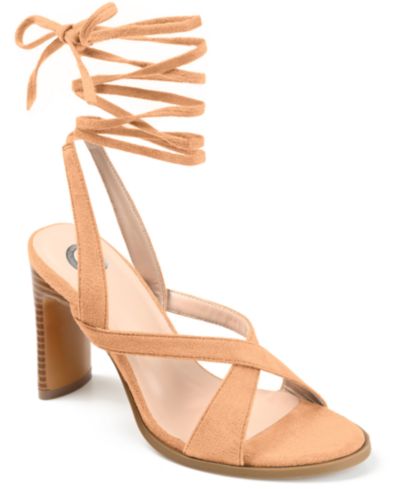 Journee Collection Женские Adalee Ankle Tie Dress Sandals