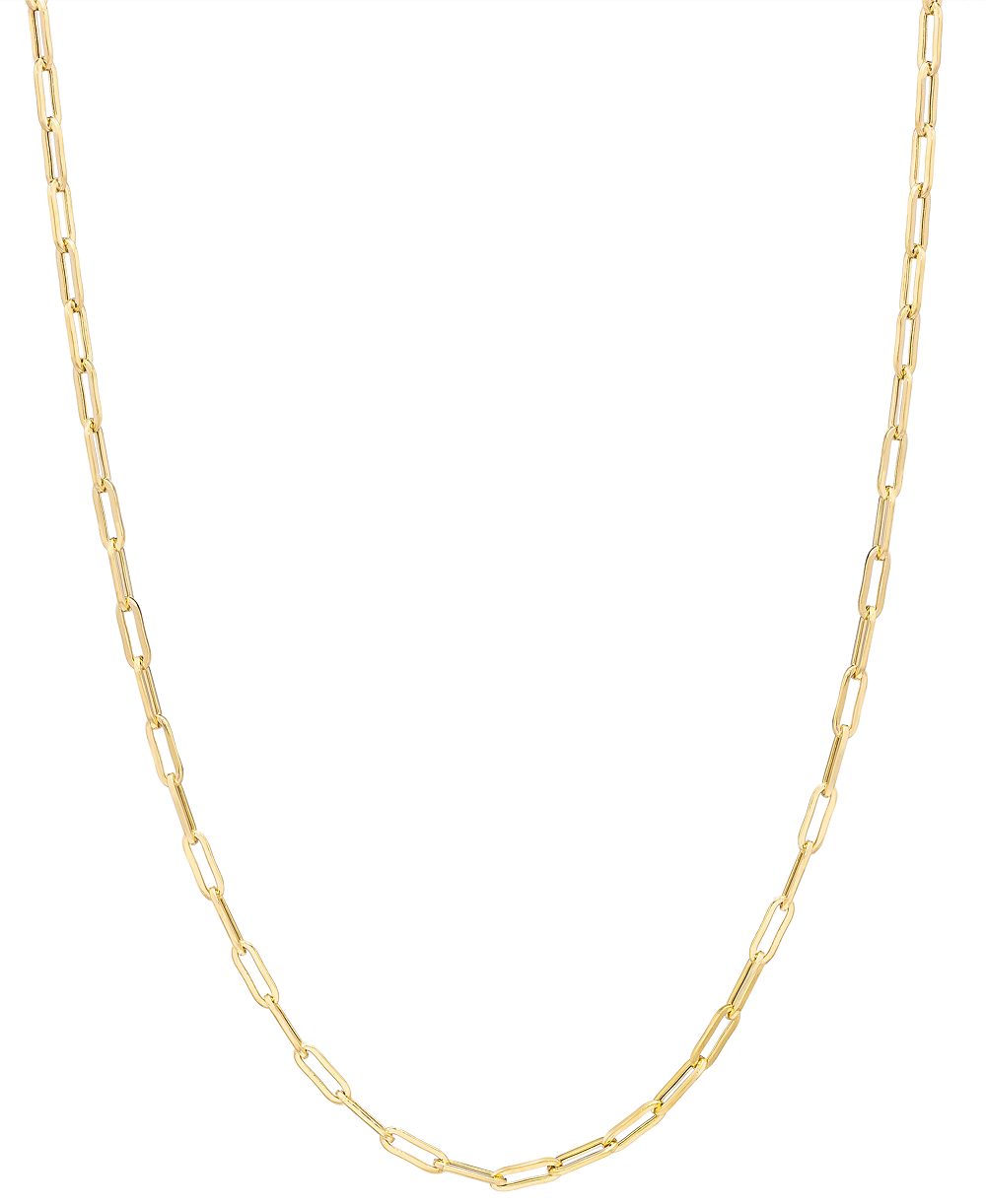Macy's Цепочка-колье Paperclip Link, 18", 14k Gold