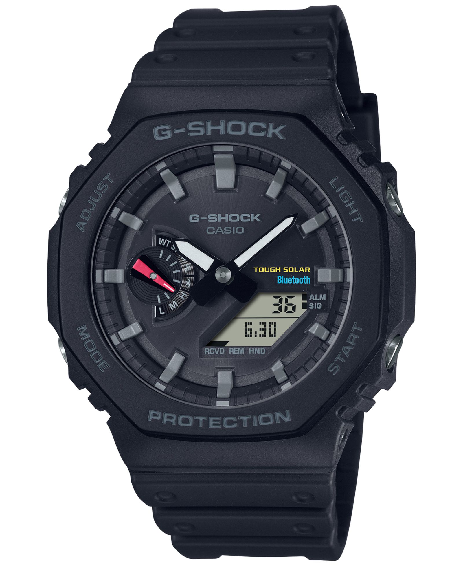Мужские часы G-Shock Analog Digital Black Resin Strap 46mm, GAB2100-1A