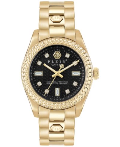 Philipp Plein Женские часы Queen Gold-Tone Stainless Steel 36mm