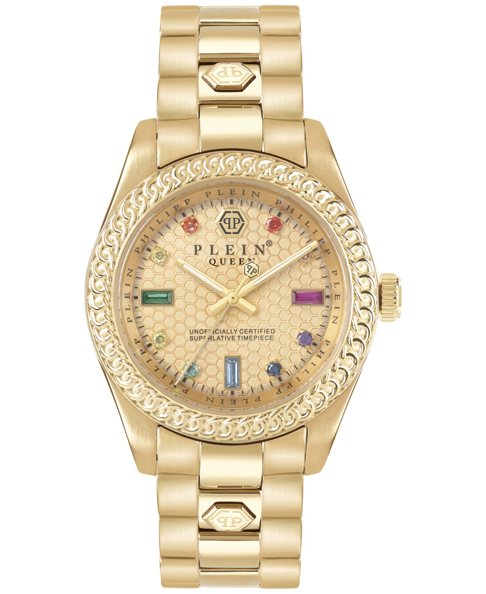 Женские часы Philipp Plein Women's Queen Gold-Tone Stainless Steel 36mm