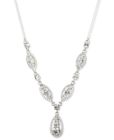 Ожерелье Givenchy Crystal Trio Lariat, 16" + 3" extender