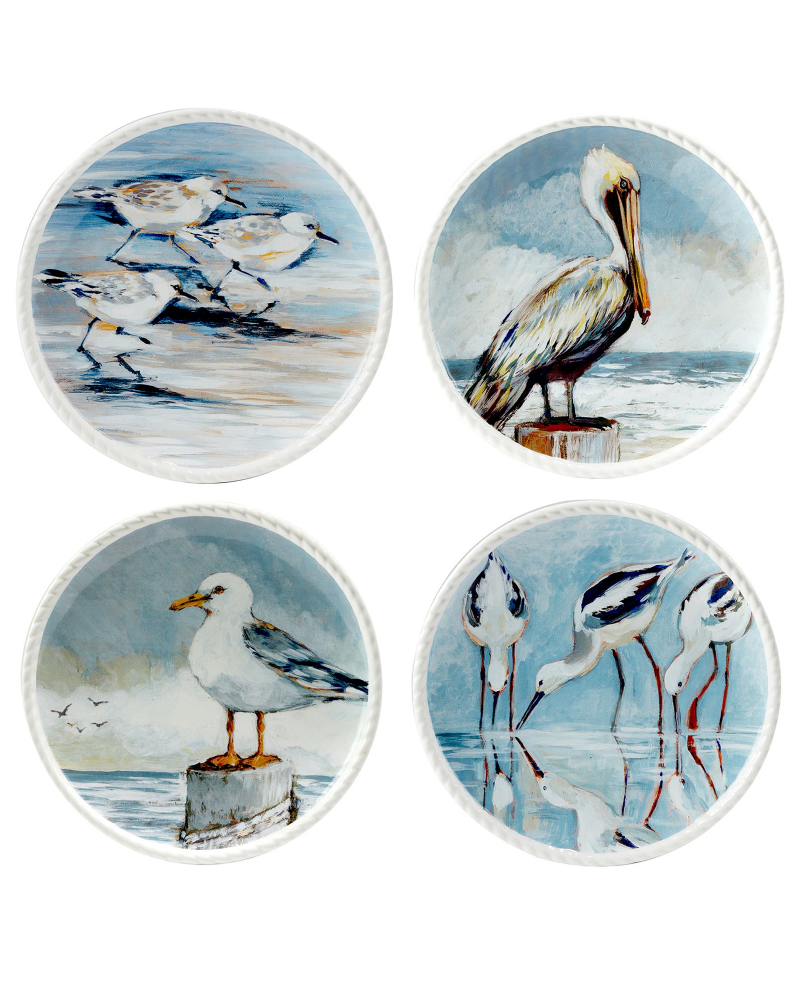 Набор из 4-х тарелок Certified International Shorebirds Salad