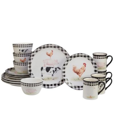 Certified International On The Farm 16 Pc. Dinnerware Set, Service for 4