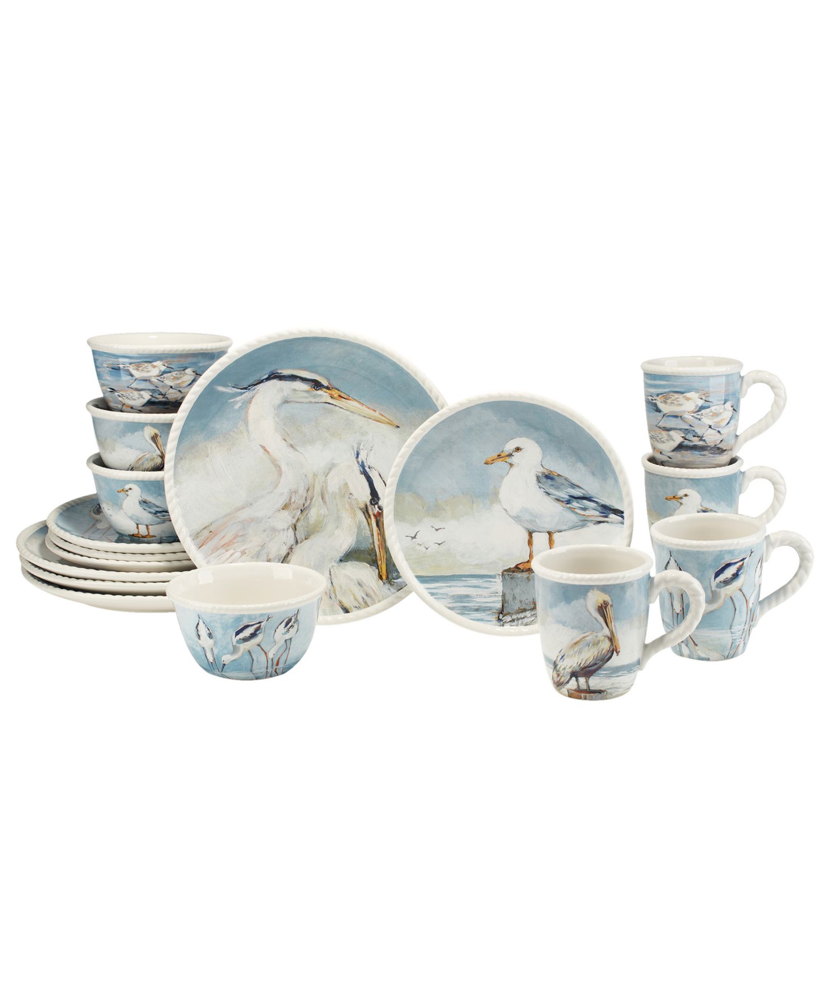 Набор столовой Certified International Shorebirds 16 Pc., на 4 персоны