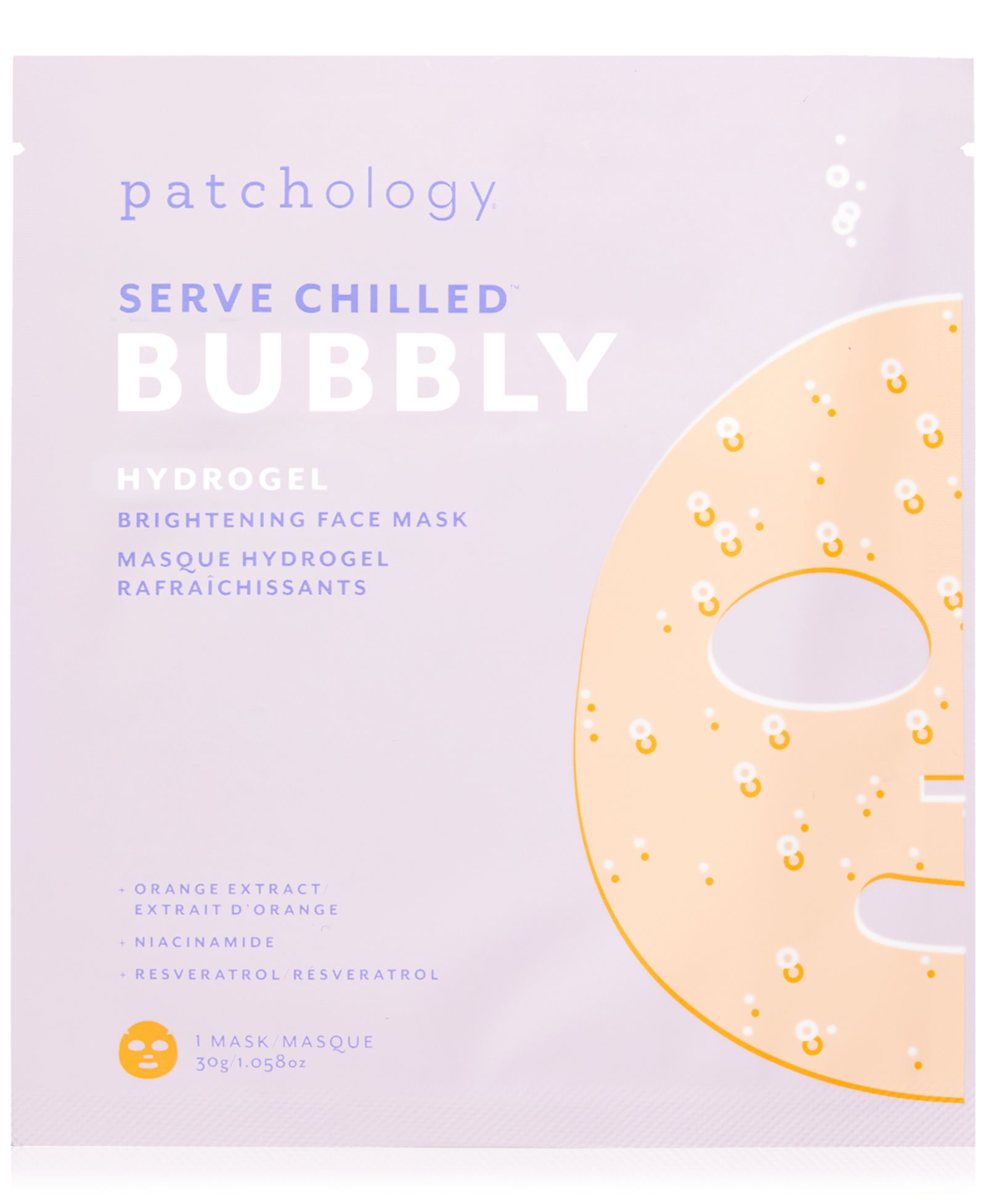 Patchology Bubbly Cheeks Brightening Hydrogel Face Mask