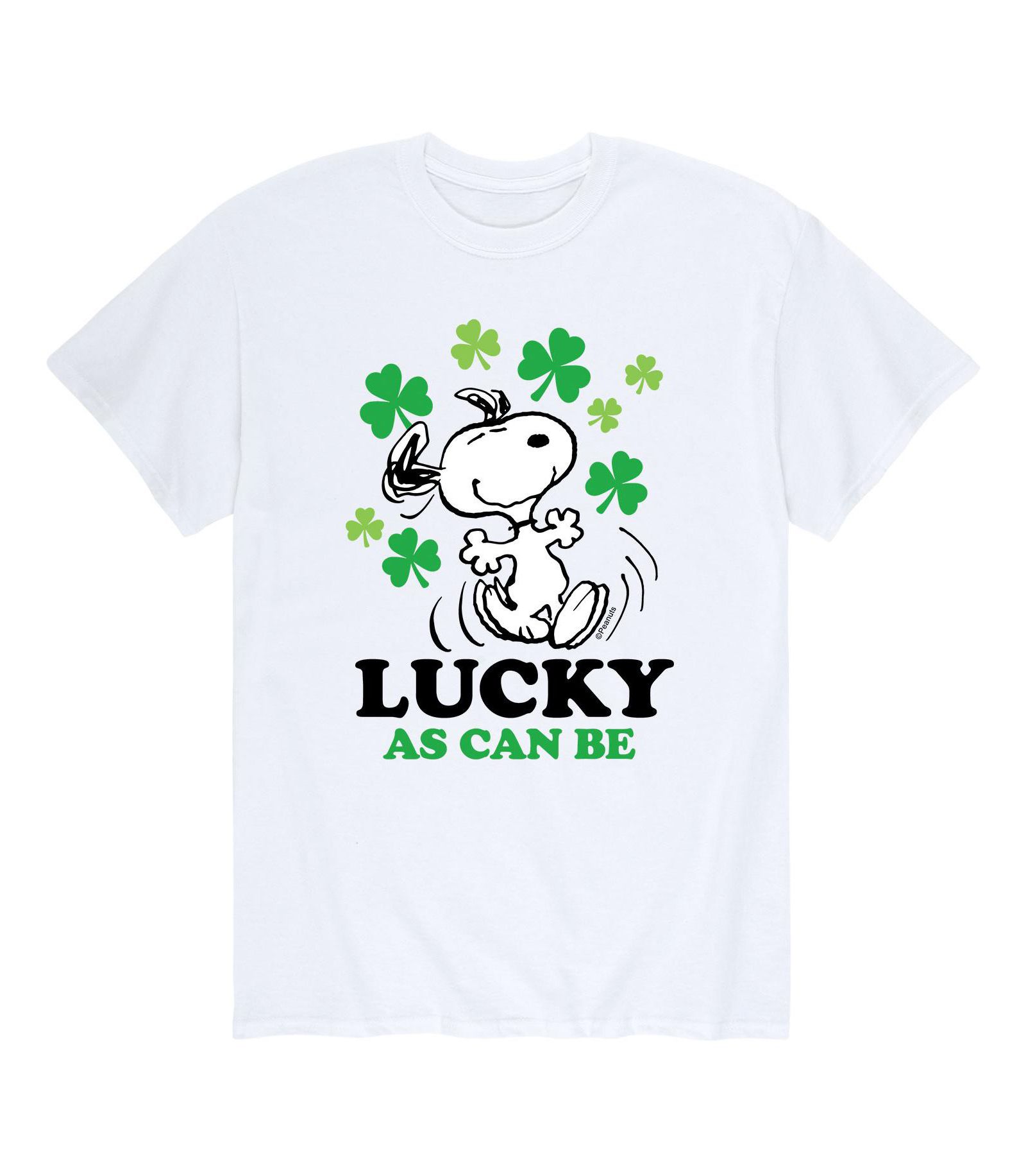 AIRWAVES Men's Peanuts Snoopy Lucky As Can Be T-Shirt