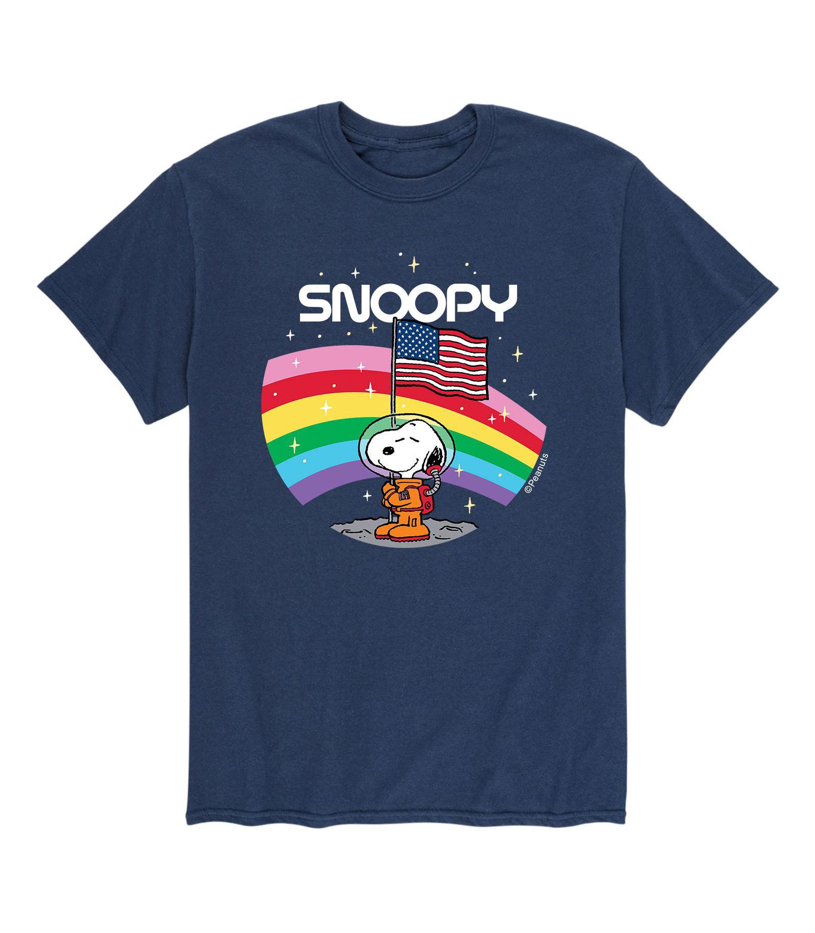 Мужские носки Men's Peanuts Space American Flag